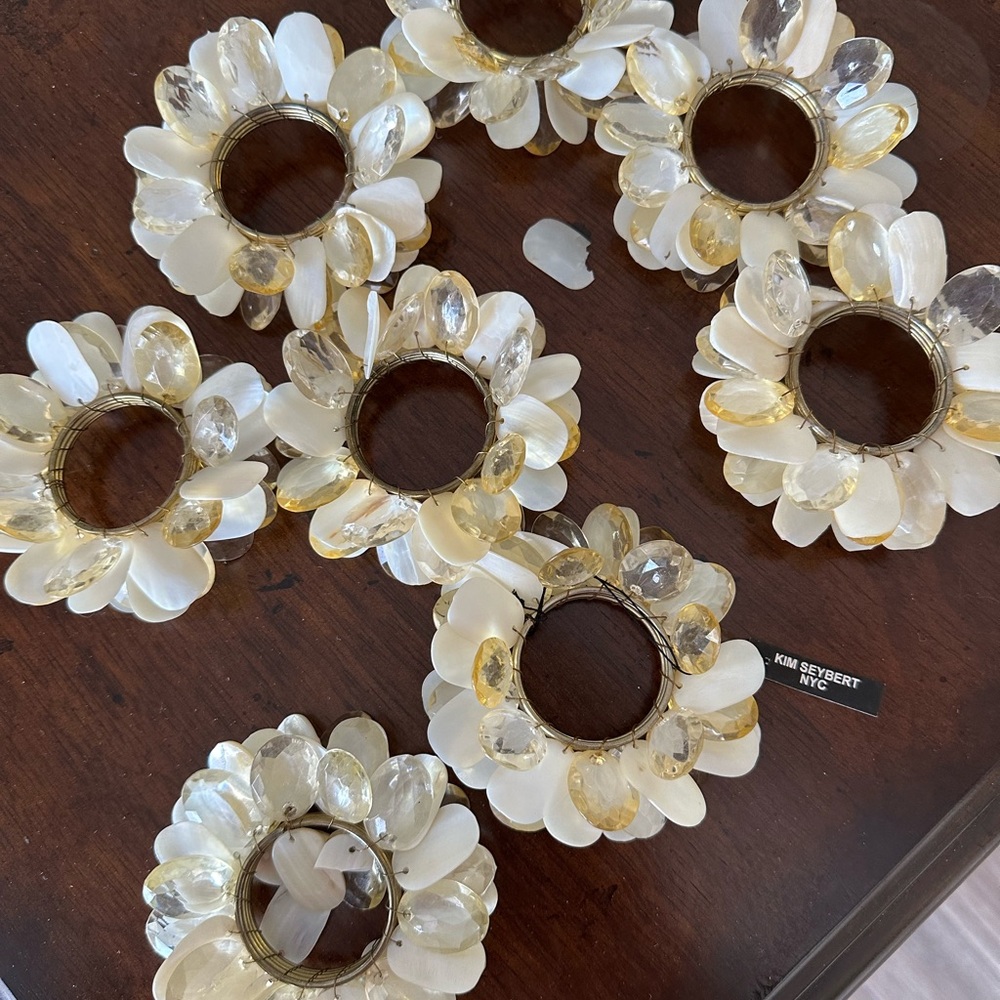 Kim Seybert mother of pearl napkin rings